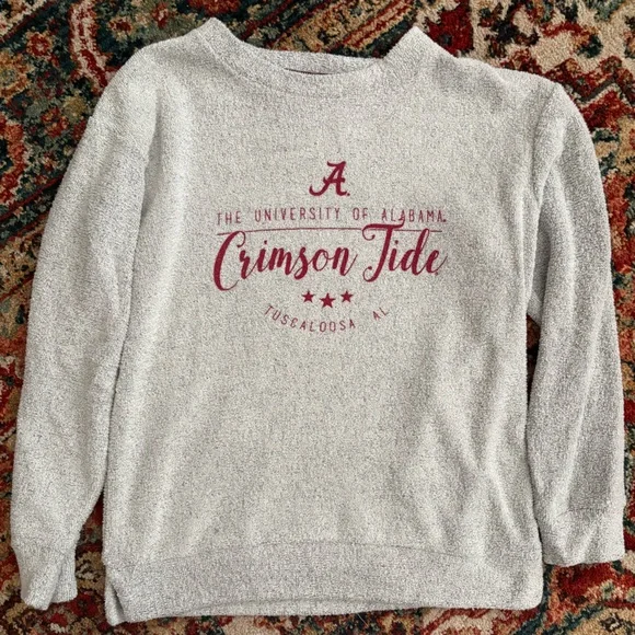 Pressbox Women's University of Alabama Long Sleeve Comfy Terry Sweater, Size L - Picture 2 of 3